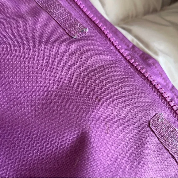 North Face down jacket girls large 14 16 Greenland parka purple Hyvent hooded - Picture 4 of 11